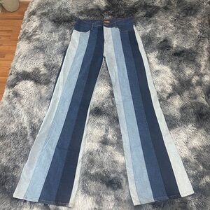 Scully Western Denim Jeans Womens Multi Panel Flare